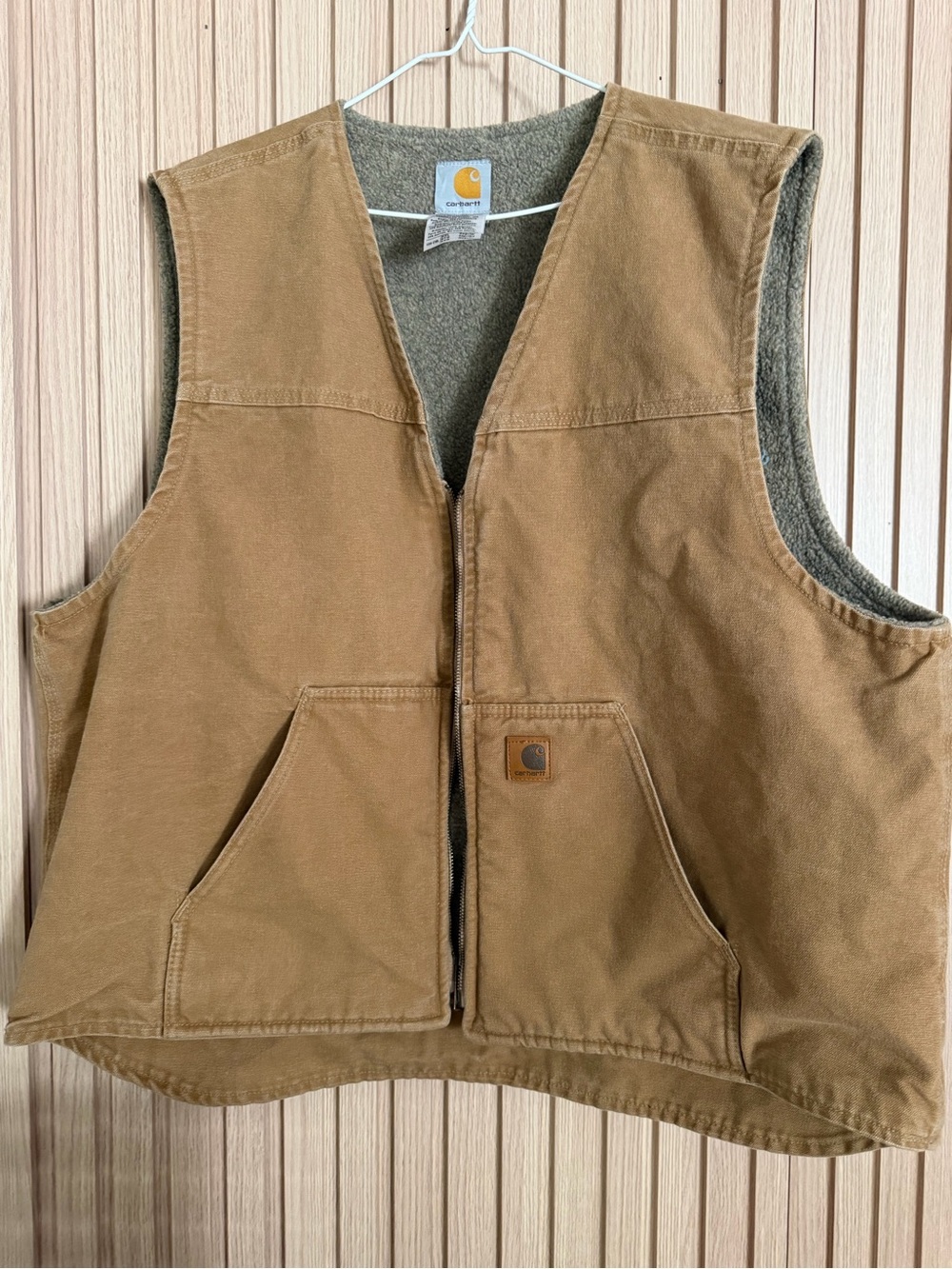 Carhartt Duck Canvas Fleece-Lined Work Vest - Size 2XL (RN#14806)